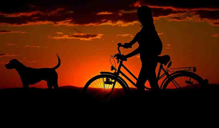 woman on a bike