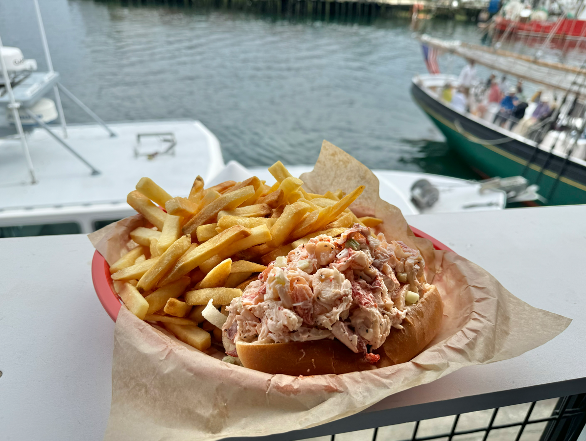 New England Style lobster roll at Blue Collar Lobster (Gloucester House Restaurant) in Gloucester, MA