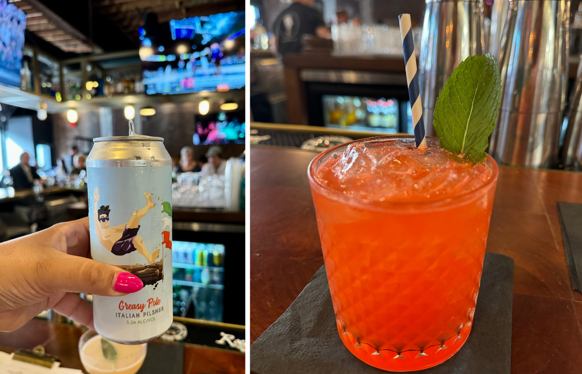 Beer and cocktail at The Cut