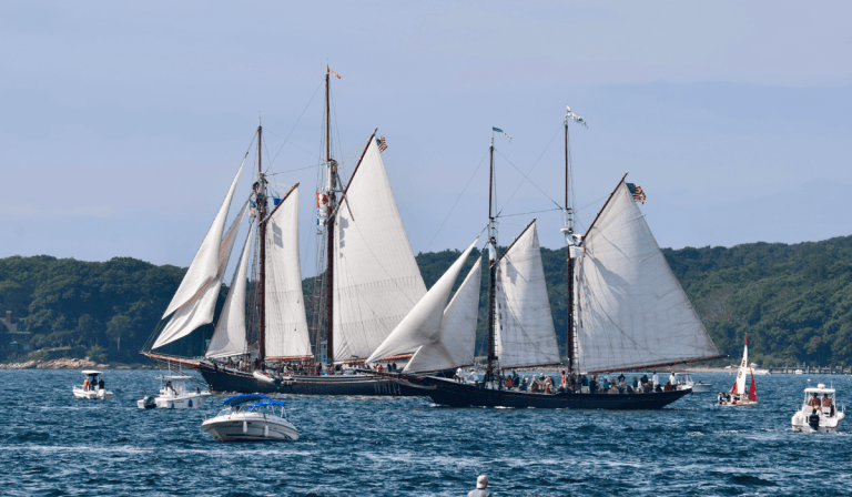 Parade of Sail during Gloucester Schooner Festival