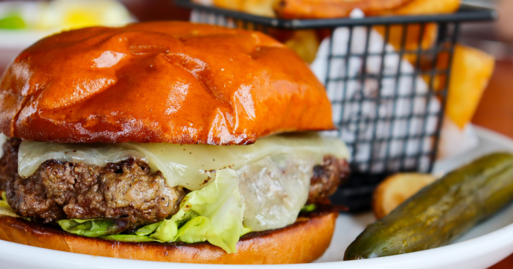 burger at 1606 Restaurant & Oyster Bar